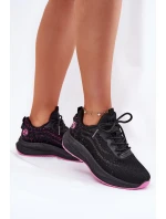 Tenisky Sportovní Boty Dámské Na Platformě Big Star RR274523 HI-POLY SYSTEM Černé