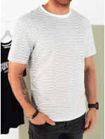 Pánské bílé tričko s potiskem FashionStreet RX5399 Pánské bílé tričko s potiskem FashionStreet RX5399