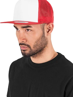 Flexfit 6006 5 panelová Trucker kšiltovka 55.6006 red/white/red