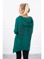 Mikina s potiskem křídel zelená