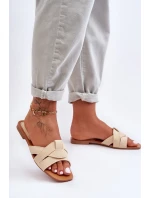 Dámské materiálové sandály Bežová Aversa Dámské materiálové sandály Bežová Aversa