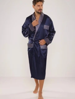 Pánský župan Adam Satyna 940 Tmavě modrá - De Lafense