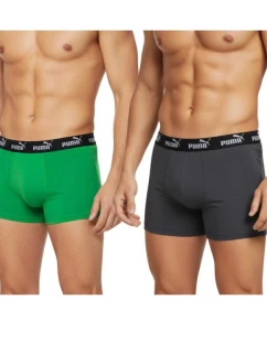 Pánské boxerky Puma 2-Pack zelená šedá pohodlná bavlna