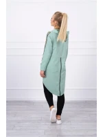 Mikina se zipem na zádech tmavě mátová Mikina se zipem na zádech tmavě mátová