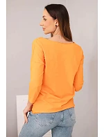 Dámská halenka s lodičkovým výstřihem oranžová