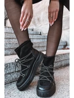 Dámské sněhule Isalisse se šněrováním – černé Dámské sněhule Isalisse se šněrováním – černé