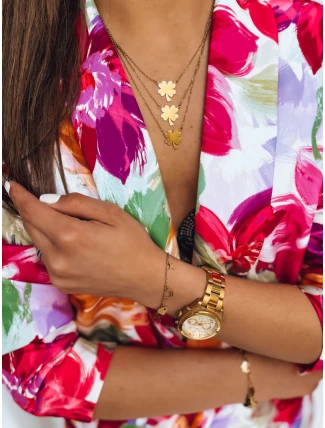 Zlatý náhrdelník CLOVER FashionStreet IY0098