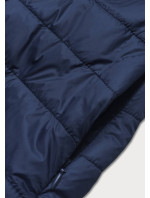 Tmavě modrá oboustranná vesta s kapucí (16M9066-215)