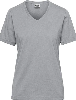 Daiber JN 1807 Dámské pracovní tričko z bio bavlny - Solid 02.1807 grey heather