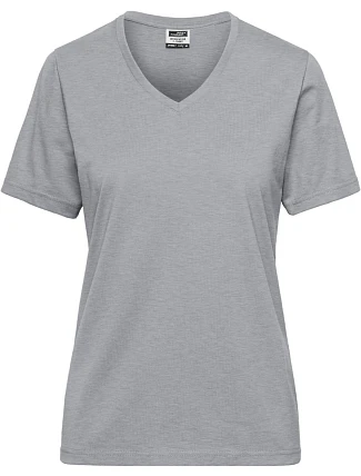 Daiber JN 1807 Dámské pracovní tričko z bio bavlny - Solid 02.1807 grey heather