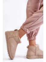 Dámské semišové nízké boty do sněhu Světle béžová Shelie