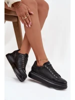Dámské tenisky z pravé kůže GOE OO2N4004 Černé