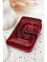 Lakovaná dámská peněženka s třpytivými detaily Luretta – červená
