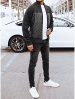FashionStreet pánská prošívaná tmavě šedá bunda TX4577