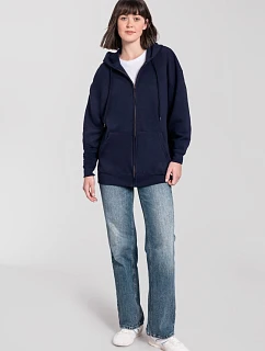 Fruit of the Loom Iconic Premium Hooded Sweat Jacket Mikina s kapucí z těžké bavlny 16.2286 deep navy