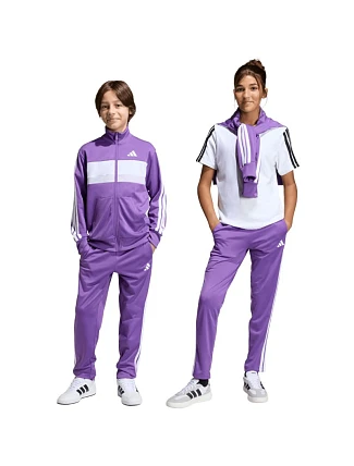 Adidas Seasonal Essentials Tiberio 3-Stripes dětská tepláková souprava fialová KC2125