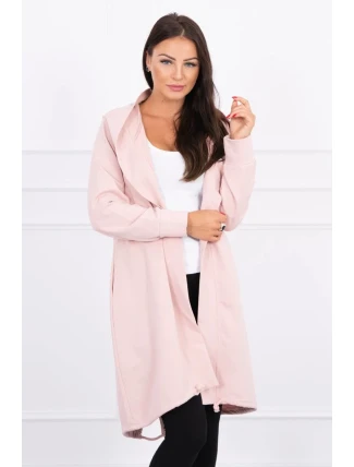 Pláštěnka oversize s potiskem tmavě pudrově růžová Pláštěnka oversize s potiskem tmavě pudrově růžová