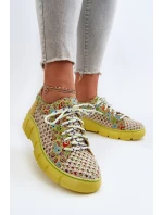 Dámské kožené polobotky Maciejka 05850-09 Limetkové