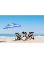 BALKONOVÝ PLÁŽOVÝ SLUNEČNÍK 180CM MODRÁ LINIE 1048819