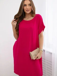 Šaty s kapsami fuchsie