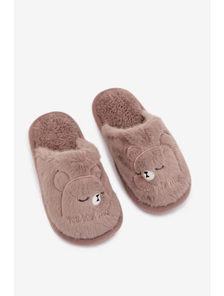 Dětské bačkory s kožíškem – tmavě béžové Norene Dětské bačkory s kožíškem – tmavě béžové Norene