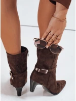 Dámské semišové hnědé boty FashionStreet ZY1207