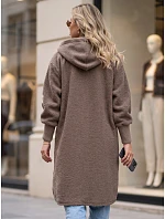Dámský dlouhý kabát z ovčí kůže s kapucí Fango FashionStreet NY0799 Dámský dlouhý kabát z ovčí kůže s kapucí Fango FashionStreet NY0799