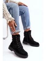 Dámské Workery Botky na Zip Černé Ninsuni