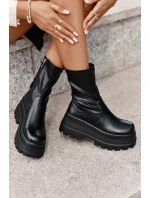 Boty Na Masivní Platformě Černé Florinara