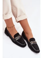 Dámské loafers Mokasyny s ozdobou Černé Palerina