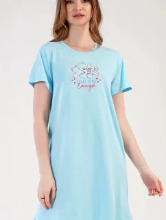 Dámská noční košile s krátkým rukávem Eliška mentolová - Vienetta