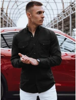 Pánská černá košile Jenille FashionStreet DX2373