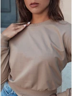 CASUALVIBE dámská klasická mikina světle hnědá FashionStreet BY1302 CASUALVIBE dámská klasická mikina světle hnědá FashionStreet BY1302