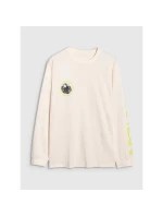 Pánské tričko s potiskem Regular Longsleeve 4F 4FWSS25TLONM392-11S pánské