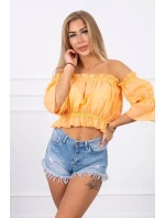 Broskvově zbarvená pruhovaná halenka Broskvově zbarvená pruhovaná halenka