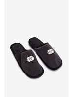 Pánské pantofle s nášivkou Černé Presine Pánské pantofle s nášivkou Černé Presine