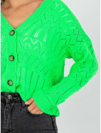 Dámský svetr LC SW 8022 fluo zelená