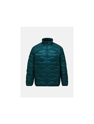 Pánská péřová bunda PEAK PERFORMANCE M Helium Down Jacket, zelená barva Pánská péřová bunda PEAK PERFORMANCE M Helium Down Jacket, zelená barva
