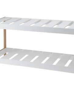 POLICOVÁ SKŘÍŇKA NA BOTY 2 ÚROVNĚ BAMBUSOVÁ