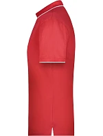 Daiber JN 728 Pánské piqué polo s kontrastní légou 02.0728 red/white