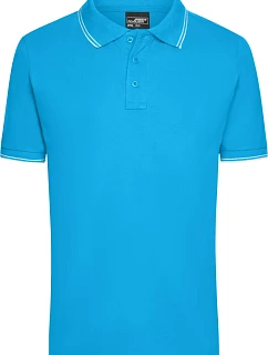 Daiber JN 986 Pánské piqué polo 02.0986 turquoise/white