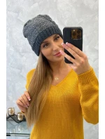 Dámská čepice Amira K359 graphite+white