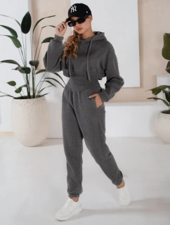 Dámská tepláková souprava SERINE tmavě šedá FashionStreet AY0646