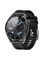 Rubicon RNCE88-1 Smartwatch Black- Černý silikonový řemínek + černý kožený řemínek Rubicon RNCE88-1 Smartwatch Black- Černý silikonový řemínek + černý kožený řemínek