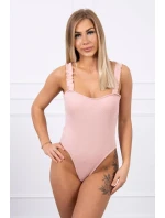 Body bez ramínek tmavě pudrově růžové