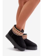 Dámské Sněhule S Vzorem Na Platformě Černé Avatharia