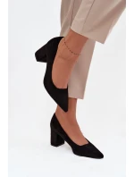 Dámské lodičky se špičatou špičkou na podpatku černé Pavira