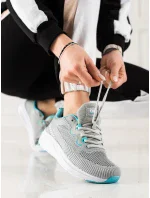 Luxusní dámské šedo-stříbrné  tenisky bez podpatku