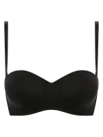 Dámská podprsenka s odnímatelnými ramínky DIM WIREFREE STRAPLESS BRA - DIM - černá