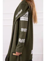 Khaki pláštěnka s nápisy